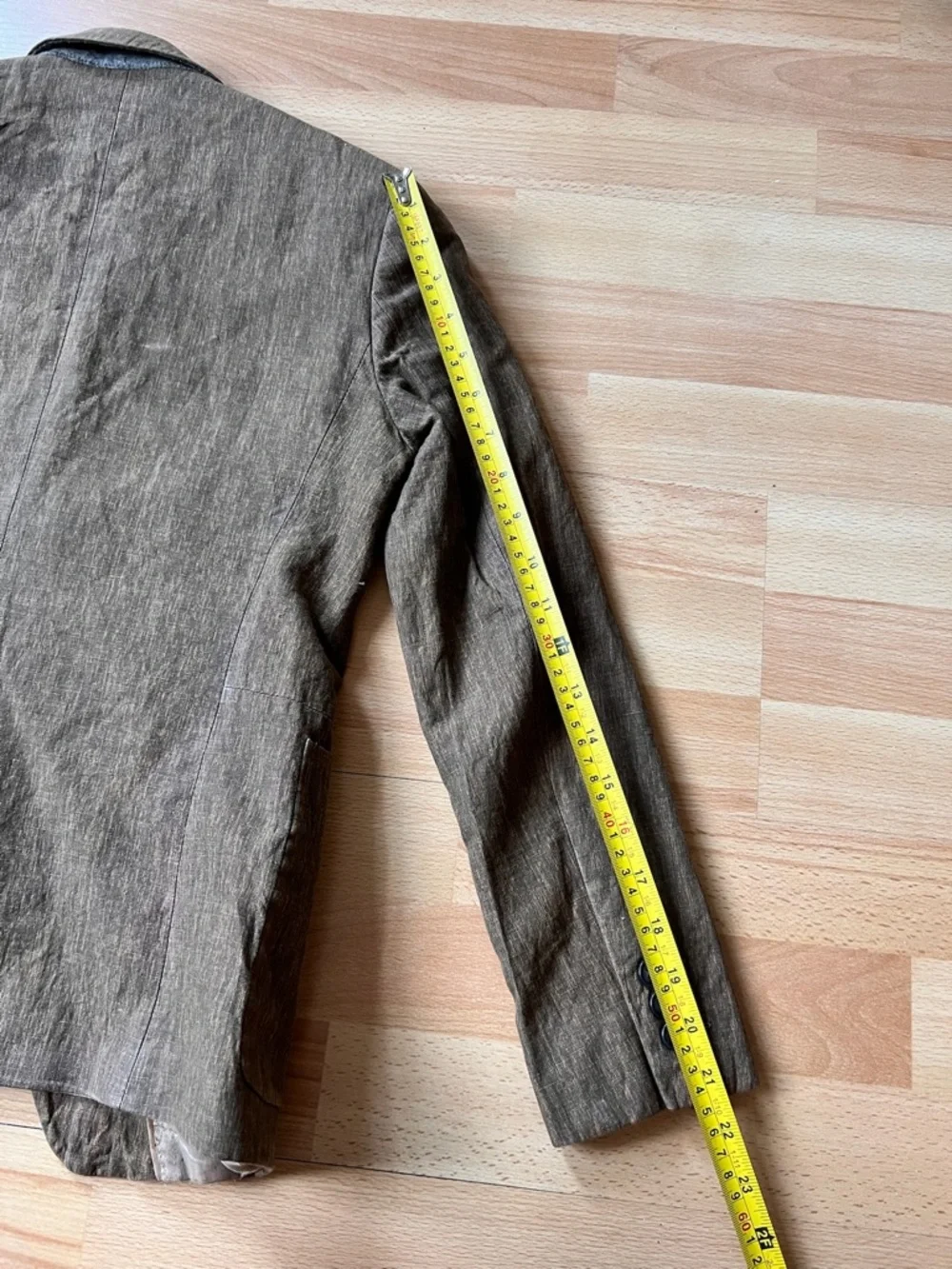 Topshop tobacco medium Brown tan Linen-Blend Blazer - Picture 10 of 13